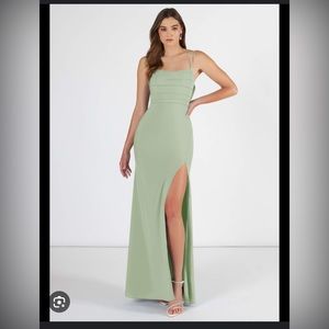 Azazie zaina dress in dusty sage (custom size)